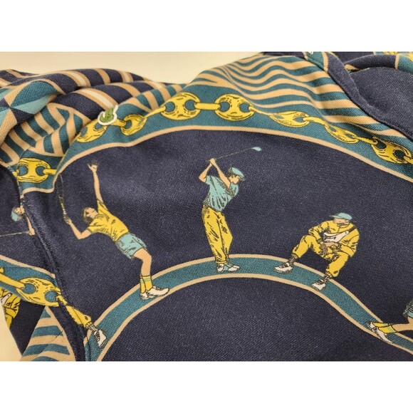 Lacoste Live Unisex Scarf-Print Pullover Sweatshirt Hoodie Size M Golf Tennis - Picture 6 of 9